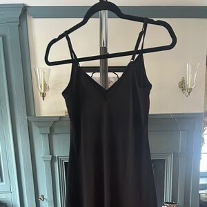 Revolve Little Black V Neck front and back dress